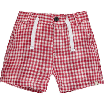 Me & Henry Red Plaid Crew Shorts