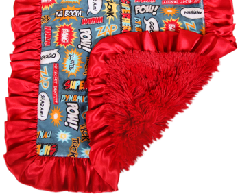 SUPER GARBS Denim w/ Red Shag