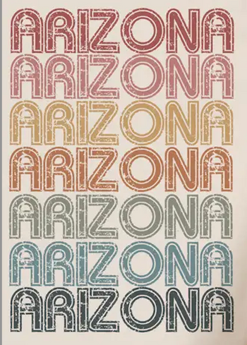 Arizona Retro Repeat Organic Onesie & Tee