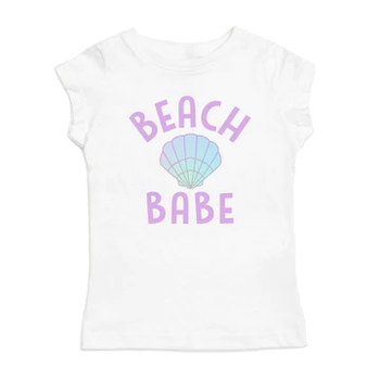 * Beach Babe Sea Shell S/S Shirt - White