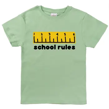 * School Rules Organic Cotton Toddler Shirt / Green