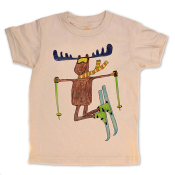 * Ski Moose Natural Organic Tee