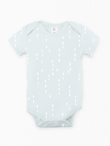 Organic S/S Classic Bodysuit - Blue/Willow