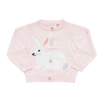 Girls Bunny Sweater / Light Pink