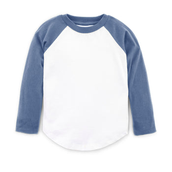 * Organic Baseball Tee - Steel Blue